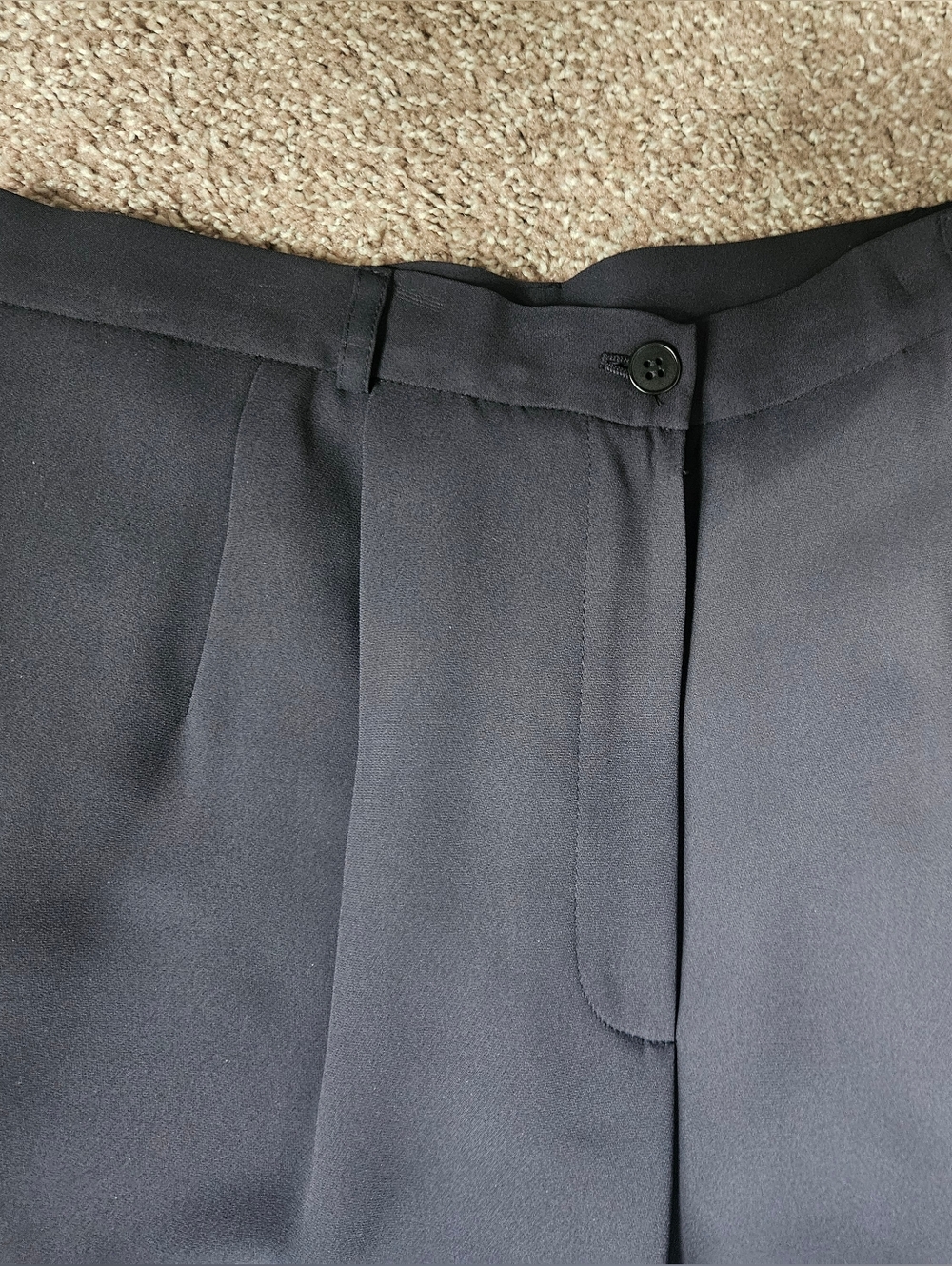 NWT TALBOTS Navy Blue Fully Lined Pleated Trousers | SZ 12 - Picture 3 of 8